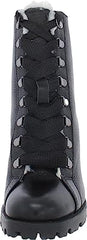 Schutz Zhara Winter Black Lace Up Pointed Toe Block High Heel Combat Boots