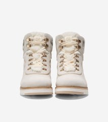 Cole Haan Zerogrand Explore Upstate Hiker Birch/Ivory/Faux Shearling Ankle Boots