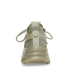 Steve Madden Maxima Green/Multi Lace Up Boyfriend Chunky Platform Sneakers