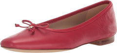 Sam Edelman Meadow Begonia Red Slip On Square Toe Bow Detail Ballet Flats