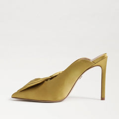 Sam Edelman Azalea Dark Pear Slip On Pointed Toe Bow Detailed Stiletto Pumps.