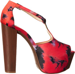 Jessica Simpson Dany Pink T-Strap 5.5" High Heeled Open Toe Pump Platform Sandal