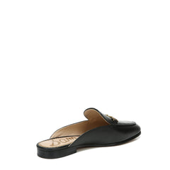 Sam Edelman Laurna Linnie Blakc Leather Elegant Slip On Pointed Toe Classic Mules