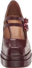 Circus By Sam Edelman Pepper Red Currant Square Toe Buckle Vamp Strap Heel Pumps