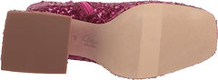 Circus By Sam Edelman Kia Sequin Dark Punk Pink Lace Up Side Zipper Ankle Boots