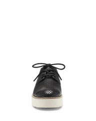 Vince Camuto Nillindie Platform Pierced Oxford Loafers Black Leather Platform