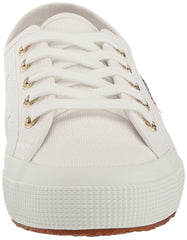 Superga 2750 Cotu White Pale Gold Fashion Lace Up Platform Classic Sneakers 9