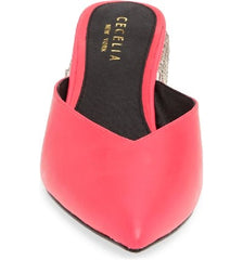 Cecelia New York Dorian Neon Pink Slip On Dress Pointed Toe Womens Sandals