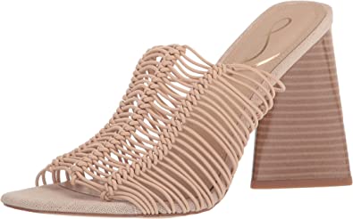 Sam Edelman Laurette Almond Multistraps Slip On Open Toe Block Heel Sandals