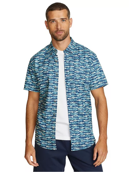 Eddie Bauer Casual Breathable Ocean Mens Shirts