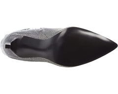 Nine West Tacy2 Pewter Zip Closure Leather Over The Knee Stiletto Heeled Boots