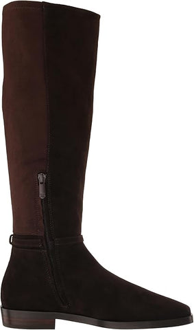 Sam Edelman Clive Chocolate Brown Athletic Calf Squared Toe Knee High Boots