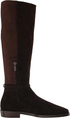 Sam Edelman Clive Chocolate Brown Athletic Calf Squared Toe Knee High Boots