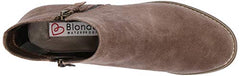 Blondo LIAM Dark Taupe Rounded Toe Stacked Heeled Waterproof Fashion Ankle Boots