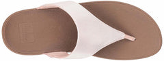 FitFlop Women's Lulu Lizard-Print Flip Flops Sandal Nude Metallic Wedge Platform