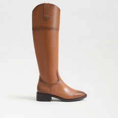 Sam Edelman Drina Ath New Whisky Almond Toe Knee High Riding Boots Wide Calf