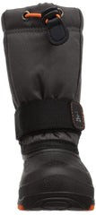 Kamik Kids' Rocket Snow Boot Toddler Warm Boots Grey Snow Boot Charcoal Flame