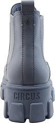 Circus By Sam Edelman Darielle Porcelian Blue Leather Round Toe Chunky Sole Boot