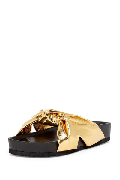 Cape Robbin Moira-35 Styled Comfortable Slip On Open Toe Flat Sandals Shoes