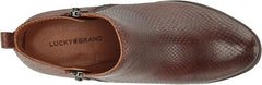Lucky Brand Basel Roasted Elon Besos Almond Toe Ankle Block Low Heel Zipper Boots 8