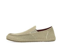 Sanuk Rounder Tan Heavy Canvas Slip On Rounded Closed Toe Loafer