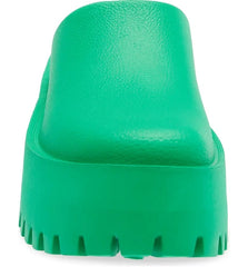 Jeffrey Campbell Clogge Green Fashion Slip On Slide Chunky Platform Mule Sandals