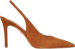 Sam Edelman Hazel Sling Frontier Brown Pointed Toe Stiletto Heel Fashion Pumps