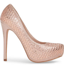 Lauren Lorraine Vanna High Platform Pump Rhinestone High Heel Prom Shoes Formal
