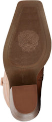Vince Camuto Afelia Light Cognac Zipper Closure Squared Toe Western Tall Boots