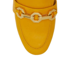 Louise et Cie BRONE Slip-on Loafers Flat Loafer MARIGOLD Yellow Chain Moccasin