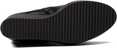 Steve Madden Witness Black Chunky Wedge Platform Round Toe Fashion Ankle Boots