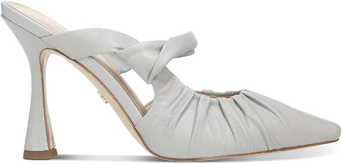 Sam Edelman Tillary Pebble Grey Slip On Pointed Toe Stilleto Heel Fashion Mules