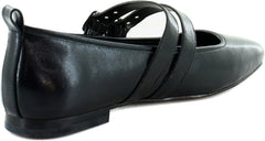 Dolce Vita Ashlyn Midnight Crinkle Patent Mary Jane Squared Toe Ballet Flats