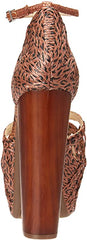 Jessica Simpson Dessie Ultra Platform Ankle Strap Heeled Sandals Caramel Tan