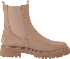 Sam Edelman Laguna Cedarwood Leather Chelsea Moto Rounded Toe Pull On Boots