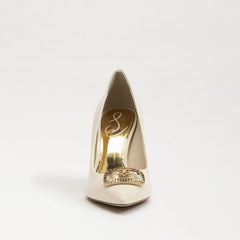 Sam Edelman Hazel Radiant Porcelain Stiletto Heel Pointed Toe Slip On Pumps