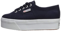 Superga 2790 Low-Top Sneakers Navy Blue White Platform Wedge Lace Up Sneaker (9)