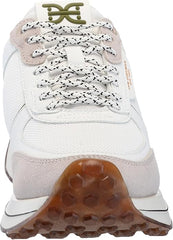 Sam Edelman Jayce White/Lily White/Matcha Green Low Top Lace Up Sneakers
