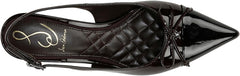 Sam Edelman Willette Rich Chocolate/Black Pointed Toe Slingback Block Heel Pumps