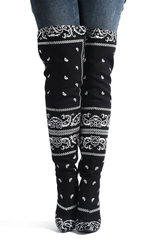 Cape Robbin SPRING BANDANNA PRINT OVER THE KNEE THIGH HIGH STILETTO POINTED TOE