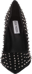 Steve Madden Vala-S Black Stud Printed High Stiletto Pointed Toe Dress Pumps