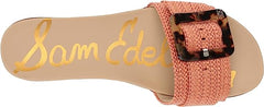 Sam Edelman Ariane Stucco Pink Coral Open Toe Wedge Platform Slides Sandals