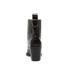 Steve Madden Geniva Black Crocodile Pull On Cowboy Classic Western Boots