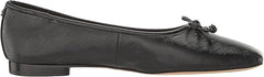 Sam Edelman Meadow Black Patent Slip On Squared Toe Bow Detailed Ballet Flats