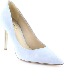 Sam Edelman Hazel Cerulean Blue Suede Stiletto Heel Pointy Toe Slip On Pumps