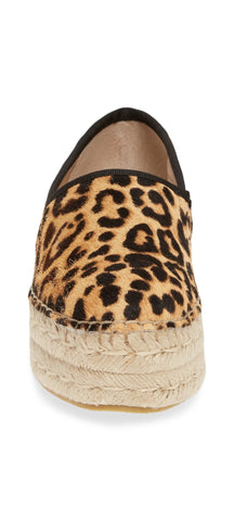 Steve Madden Alexia leopard Espadrille Wedge Slip On Flat Wedge Platform