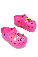 Cape Robbin Gardener-2 Platform Clogs Fashion Comfortable Slippers PINK