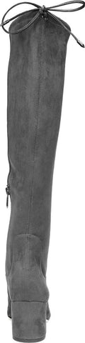 Sam Edelman Vinney Asphalt Suede Over The Knee Fashion Block High Heels Booties