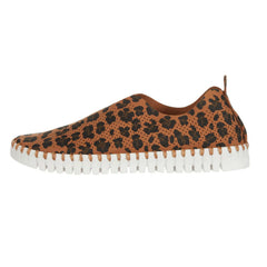 Ilse Jacobsen Tulip 139LEO Light Chestnut Rounded Closed Toe Slip On Sneaker