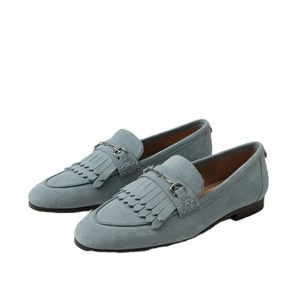 Sam Edelman Lacy Coastal Blue Fashion Slip On Rounded Toe Dress Loafers